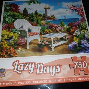 𝅺LAZY days lighthouse 750 jigsaw puzzle never opened